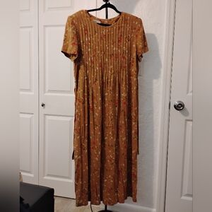 Vintage Darian Prairie Cottagecore Boho Maxi Dress Size 16